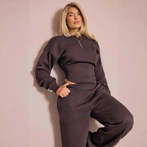 Damen Loungeanzug mit weitem Schnitt und elastischem Bund