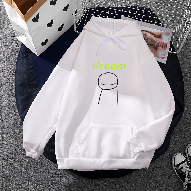 Unisex nan oversized Kapuzenpullover mit minimalistischem Frontprint und Kängurutasche Drune