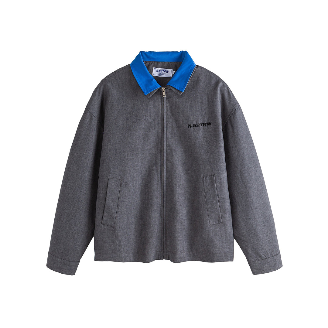 Herren Oversize Worker-Jacke mit Kontrastkragen Drune