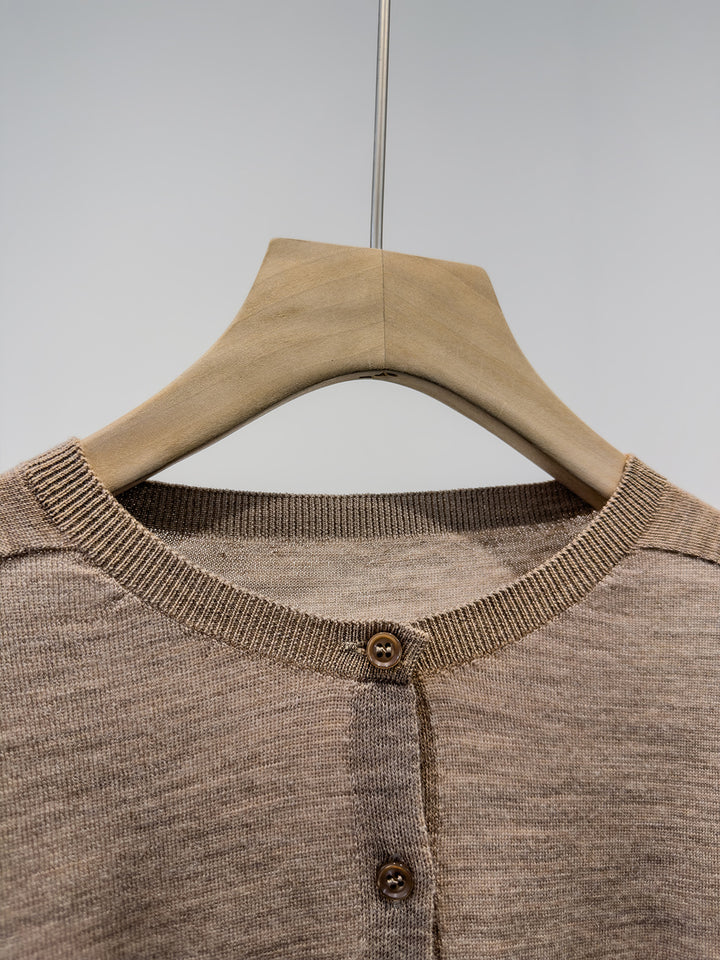 Damen Klassische Knopf-Cardigan Drune