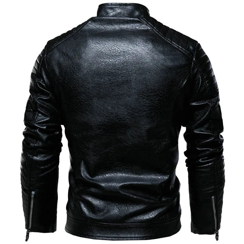 Herren Modische Bikerjacke aus Leder Drune