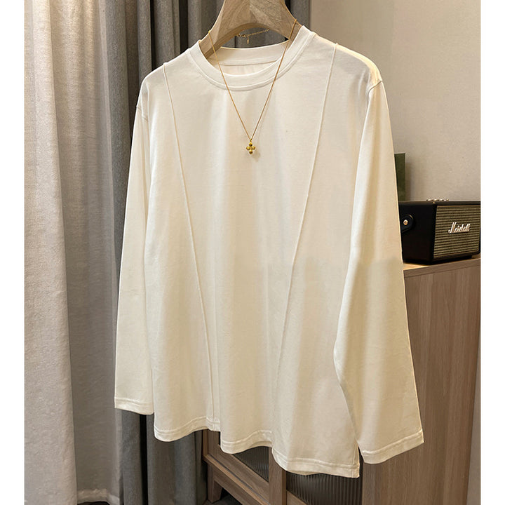 Damen Bequemes Langarmshirt aus hochwertiger Baumwolle Drune