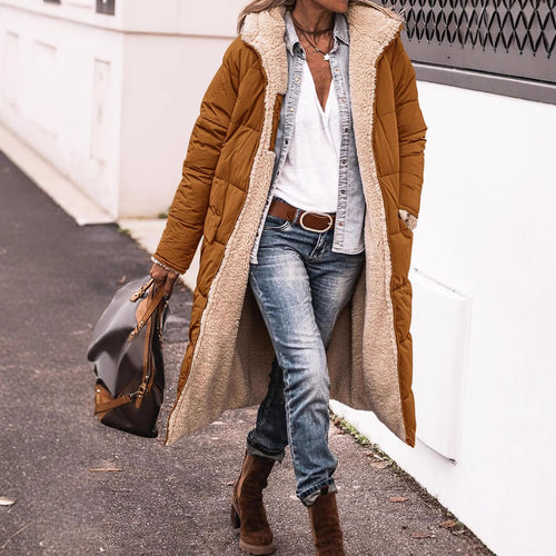 Damen kuscheliger Winterparka mit hochwertigem Teddyfutter und praktischen Taschen Drune