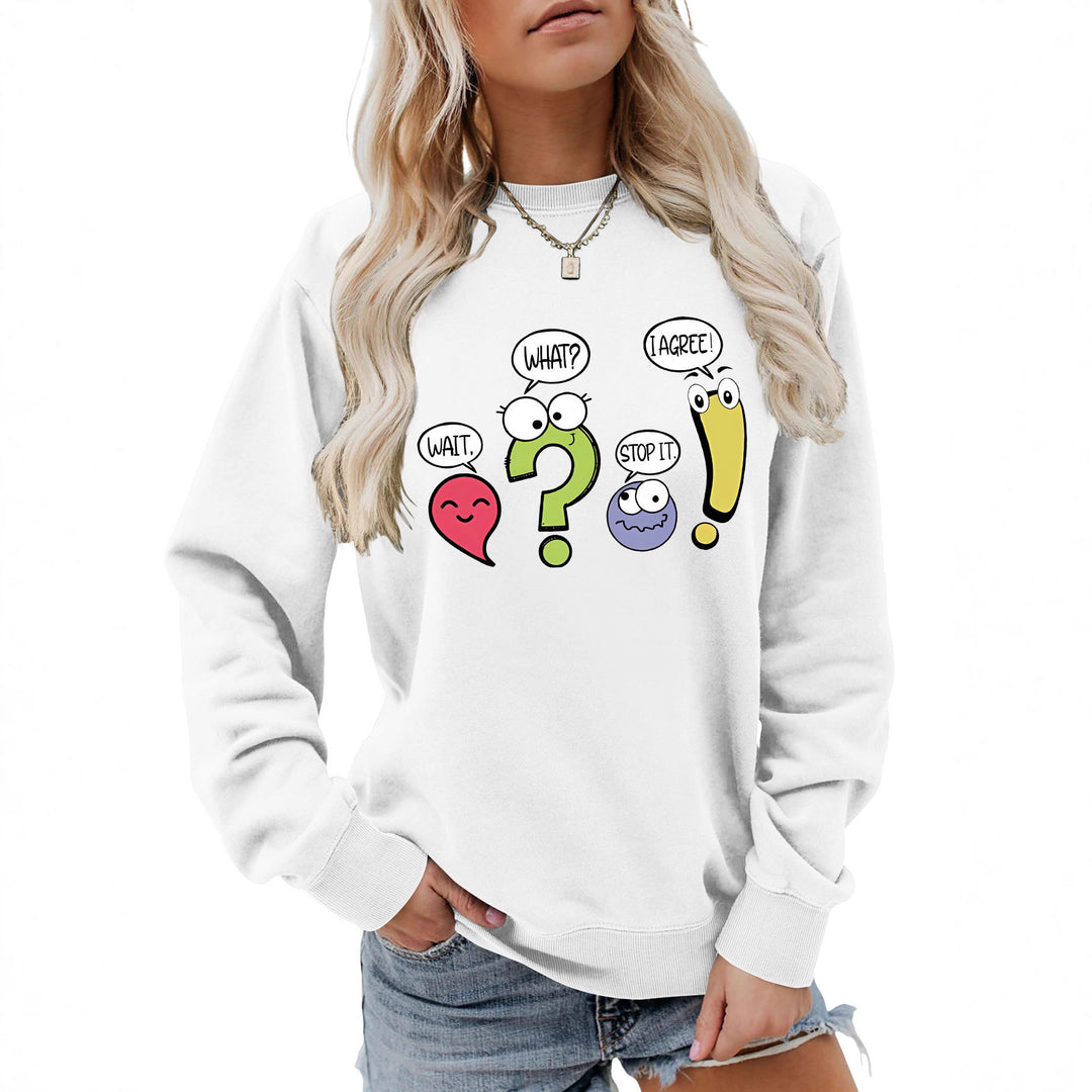Damen lässiger Pullover mit humorvollem Print Drune