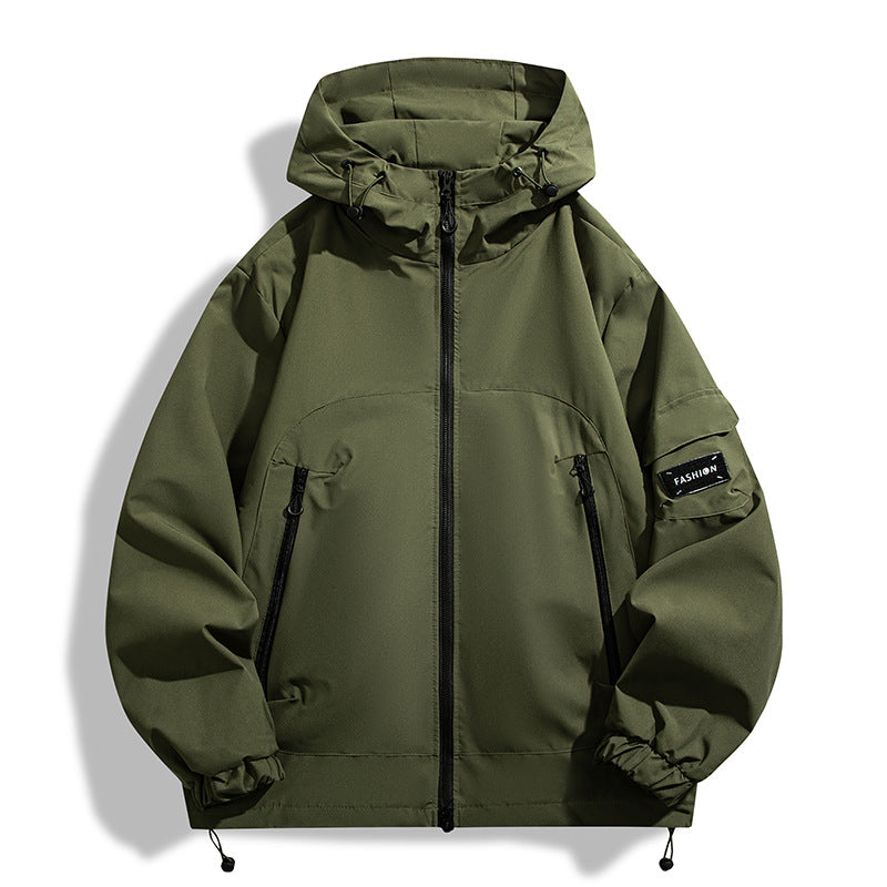 Herren Moderner Allwetter-Hoodie mit Wind- und Wasserabweisender Membran Drune