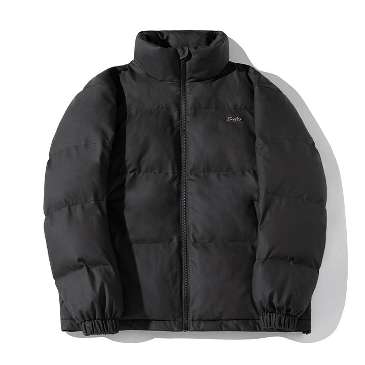 Unisex Kastenförmige Thermo‑Steppjacke mit Hochkragen, winddichtem Außenmaterial und Tunnelzugsaum Drune