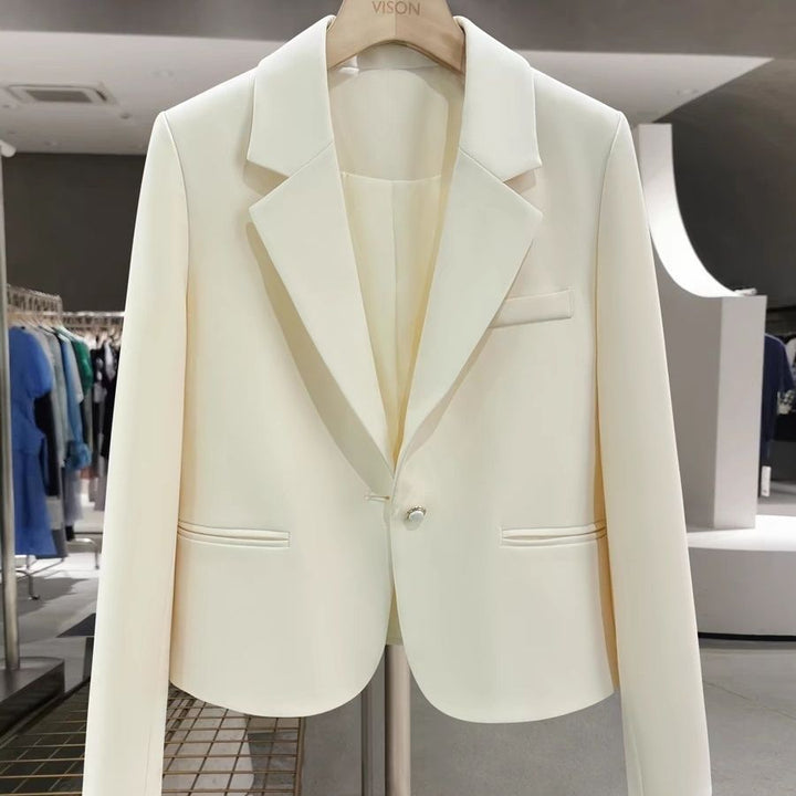 Damen Eleganter und taillierter Blazer mit schmalen Revers Drune