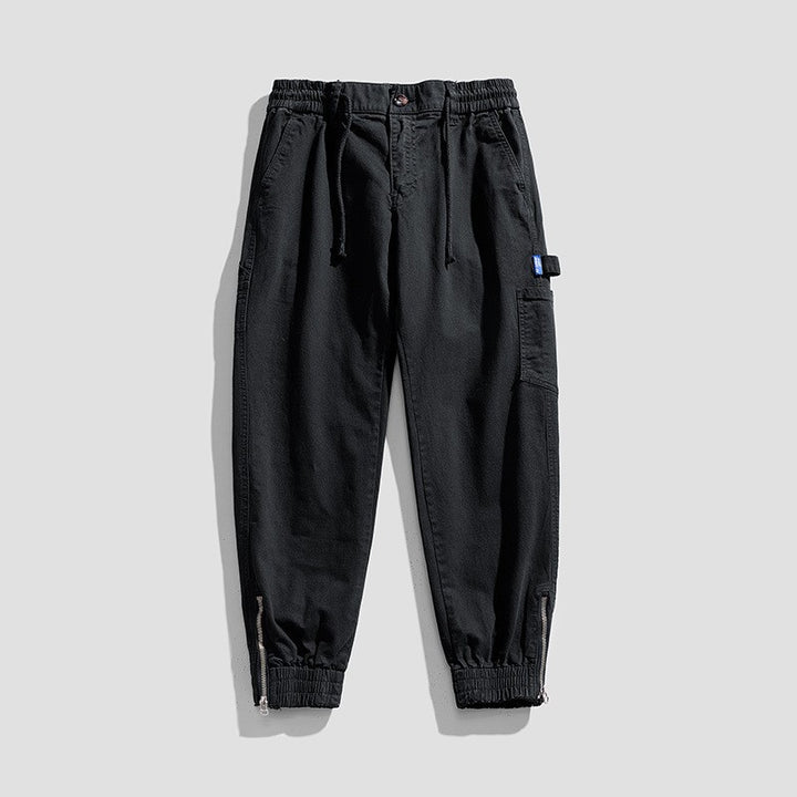 Herren Cargo-Jogginghose im Utility-Look mit elastischem Tunnelzugbund und verstärkten Pattentaschen Drune