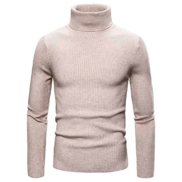 Herren nan gerippter Rollkragenpullover schmal geschnitten aus Feinstrick mit Stretch und thermoregulierender Wollmischung Drune