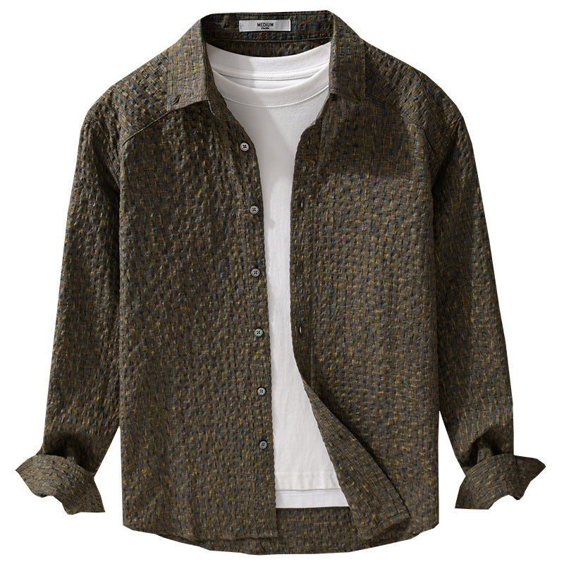 Damen Leichtes Crinkle-Karohemd im Overshirt‑Stil mit Aquarell-Check und relaxed Fit Drune