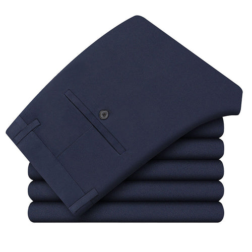Herren Businesshose Slim‑Fit mit Bügelfalte und verdeckten Gesäßtaschen Drune