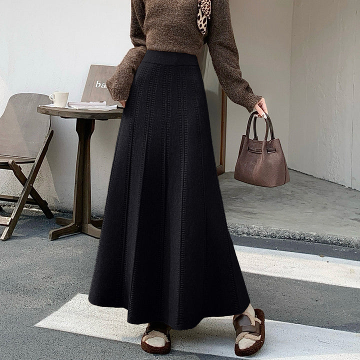 Damen Eleganter Wickelrock mit raffiniertem Muster Drune