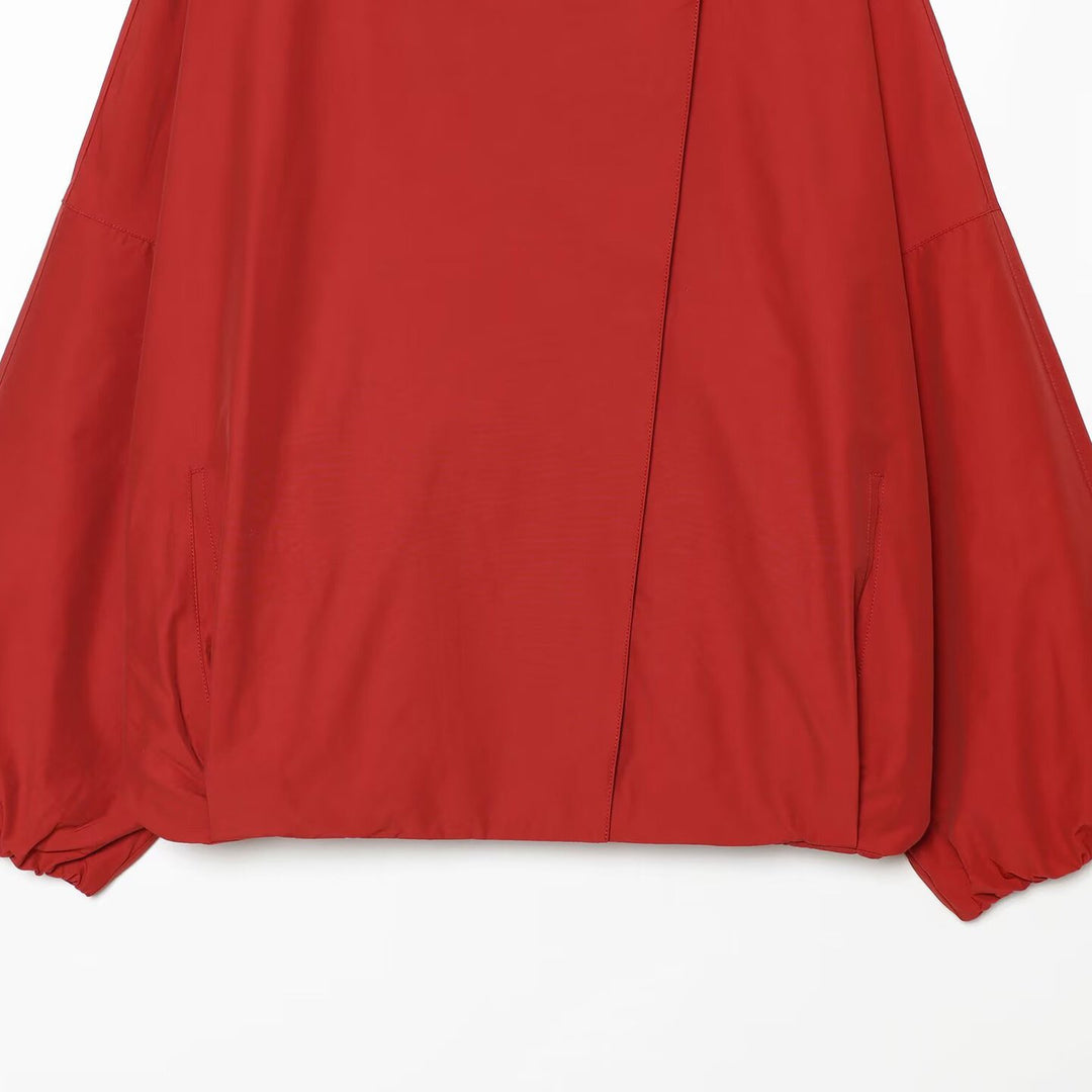 Damen Oversized Kurzjacke mit hohem Stehkragen und Ballonärmeln Drune