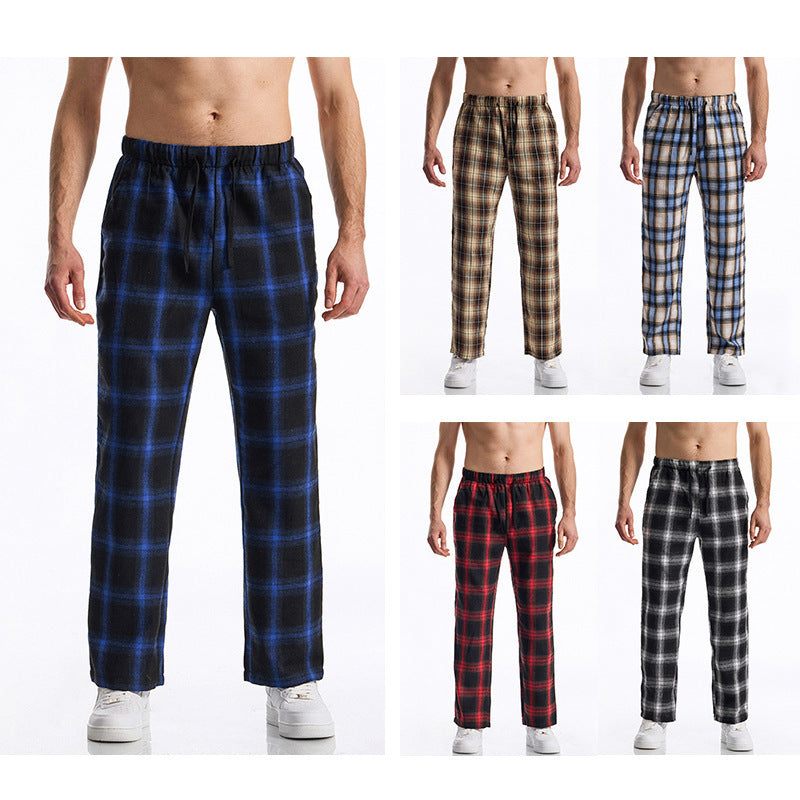 Herren bequeme Freizeithose mit Karomuster Drune