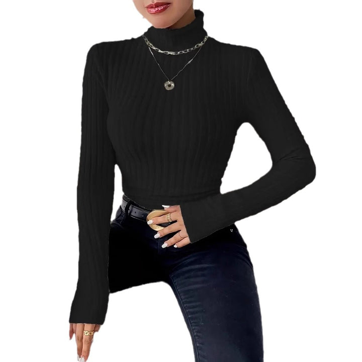 Damen Elegantes und bequemes langsames Stehkragenoberteil Drune