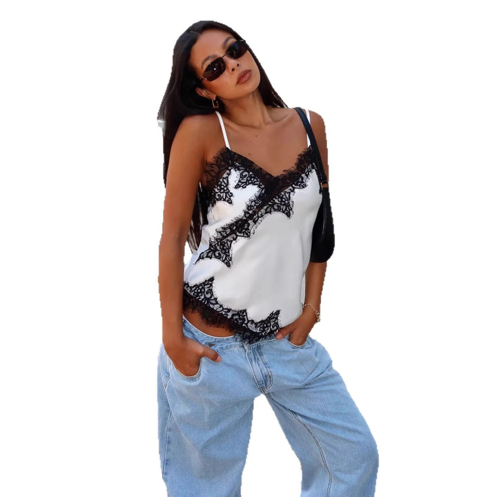 Damen Verspieltes Sommerkleid mit Spitzenakzenten Drune