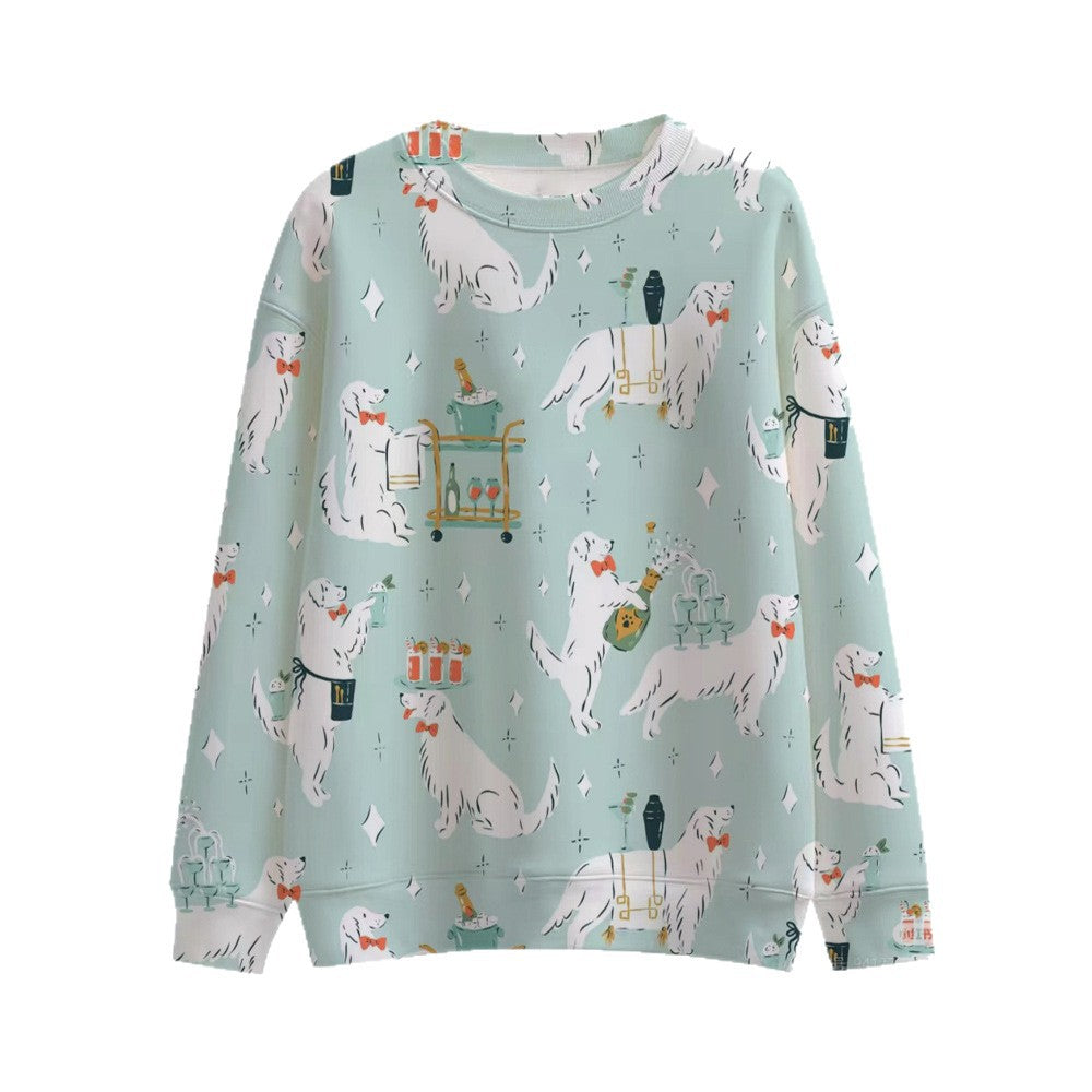 Damen Lustiger Sweatshirt mit einzigartigem Tiermotiv Drune