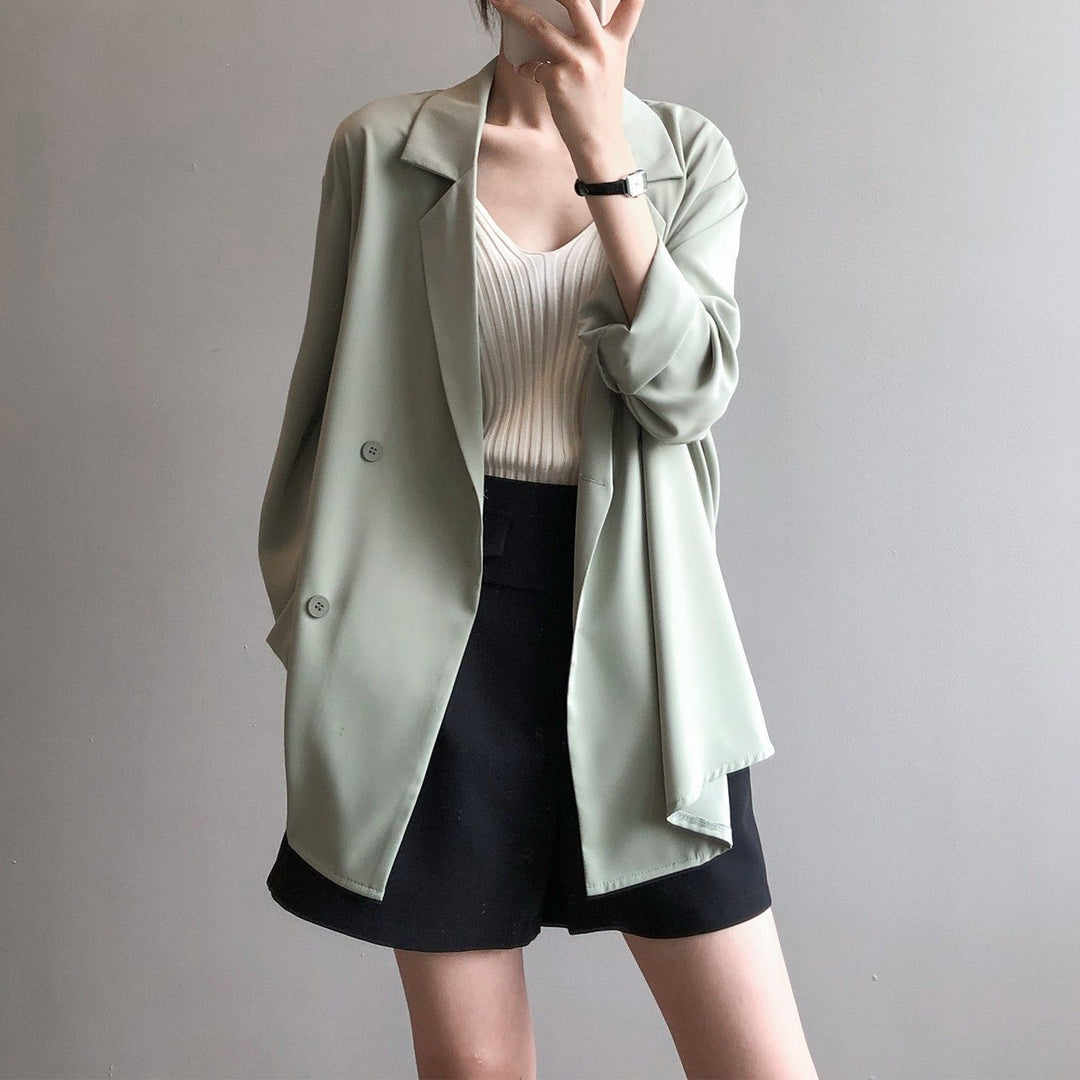 Damen elegantes Blazer-Set mit modischer Shorts Drune