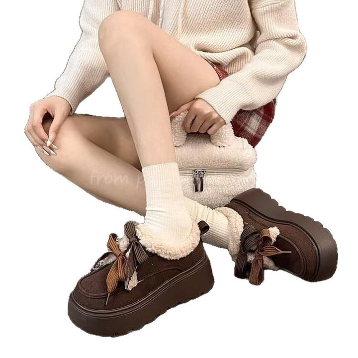 Damen Komfortable und warme Sneaker mit kuscheligem Innenfutter Drune
