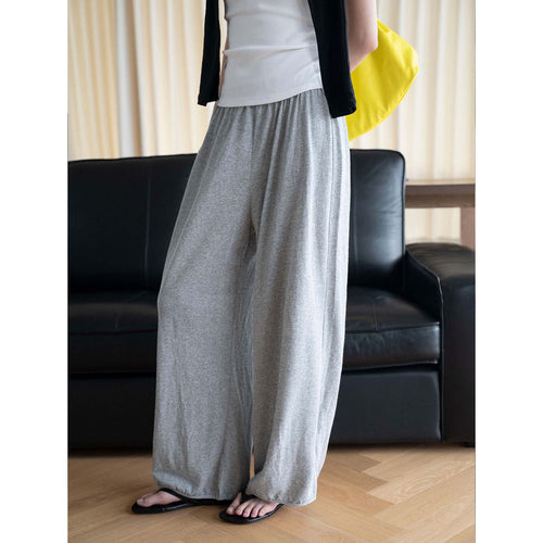 Damen Weite Jersey-Loungehose mit elastischem Bund und fließender Culotte-Silhouette Drune