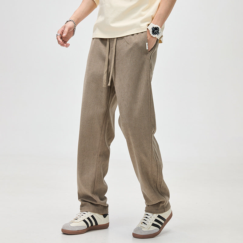 Herren Cordhose mit Kordelzug und geradem Bein Drune