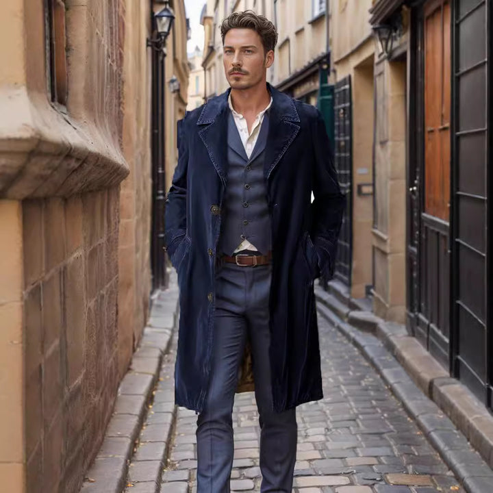 Herren eleganter und stilvoller Wollmantel Drune