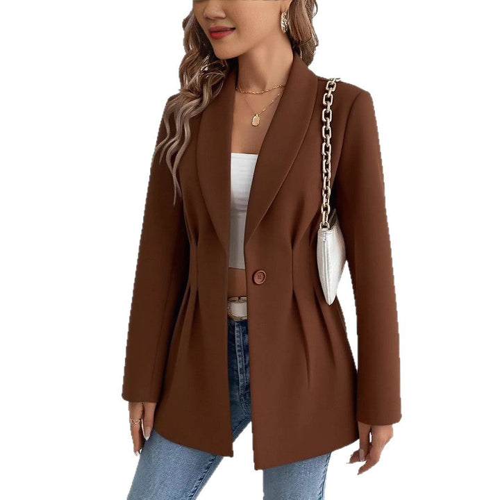Damen Elegante und geschmackvolle Blazerjacke mit Tailleneinsatz Drune