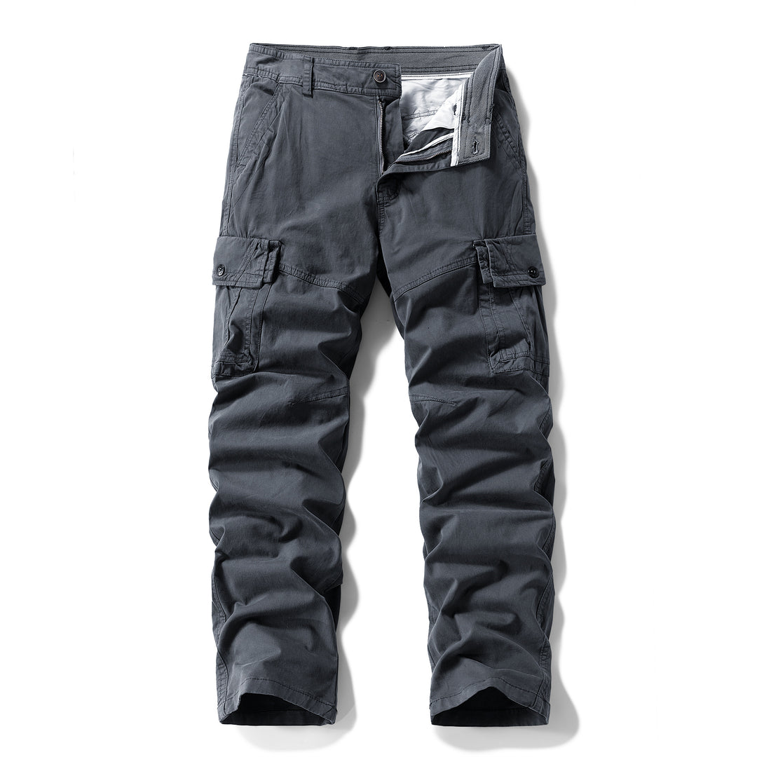Herren Utility-Cargo-Hose im Vintage-Workwear-Look mit verstärkten Kniepartien und extra Stauraum Drune