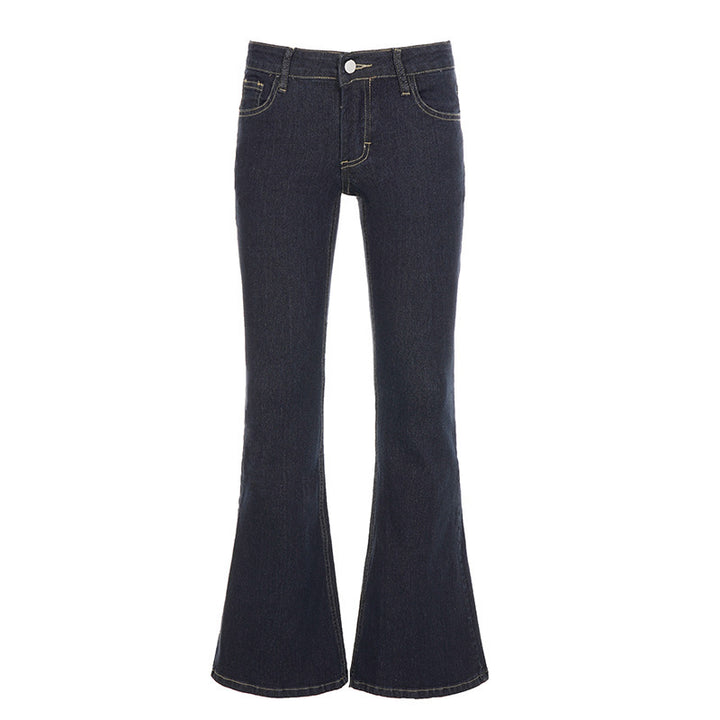 Damen Flared-Jeans mit stark ausgestelltem Schlag und figurbetonter Hüftpassform Drune