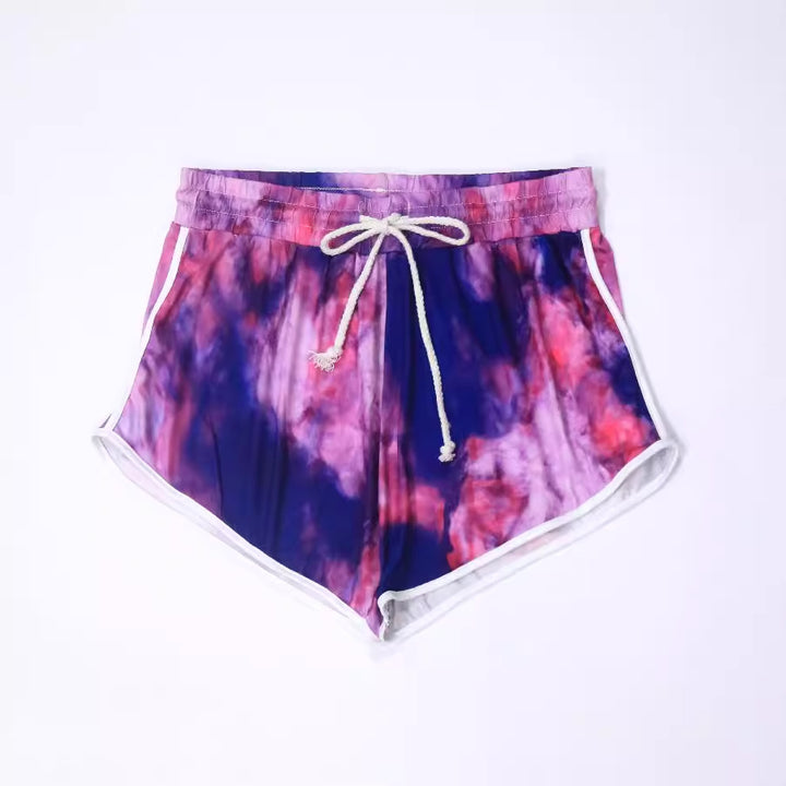 Damen lässige Badeshorts mit kreativem Farbverlauf Drune