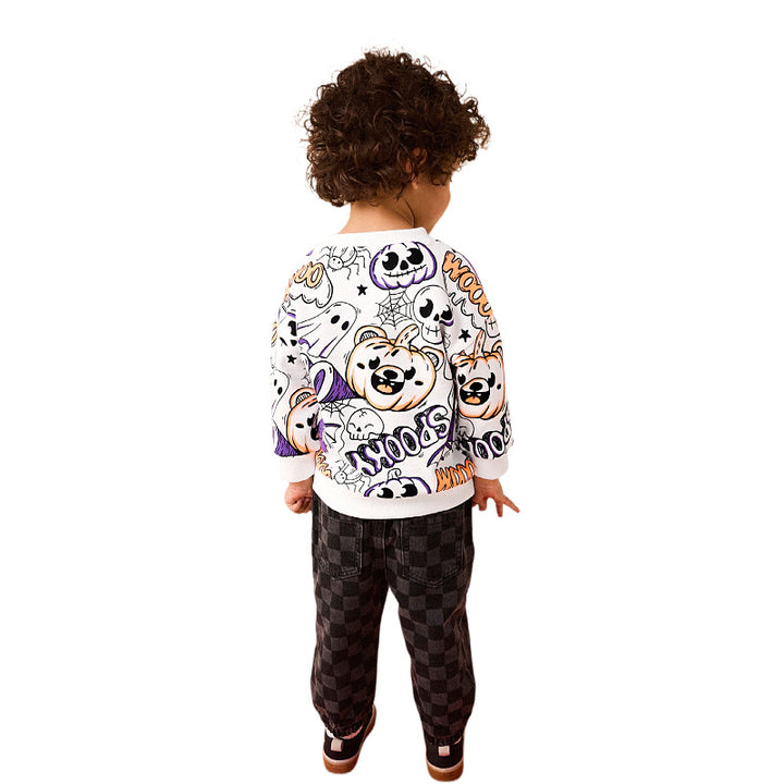 Jungen Sweatshirt mit fröhlichem Halloween-Motiv Drune