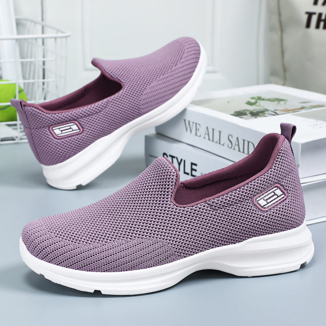 Damen nan nahtloser Strick-Slip-On Walking-Sneaker mit ergonomischer Memory-Fußbett-Einlage Drune