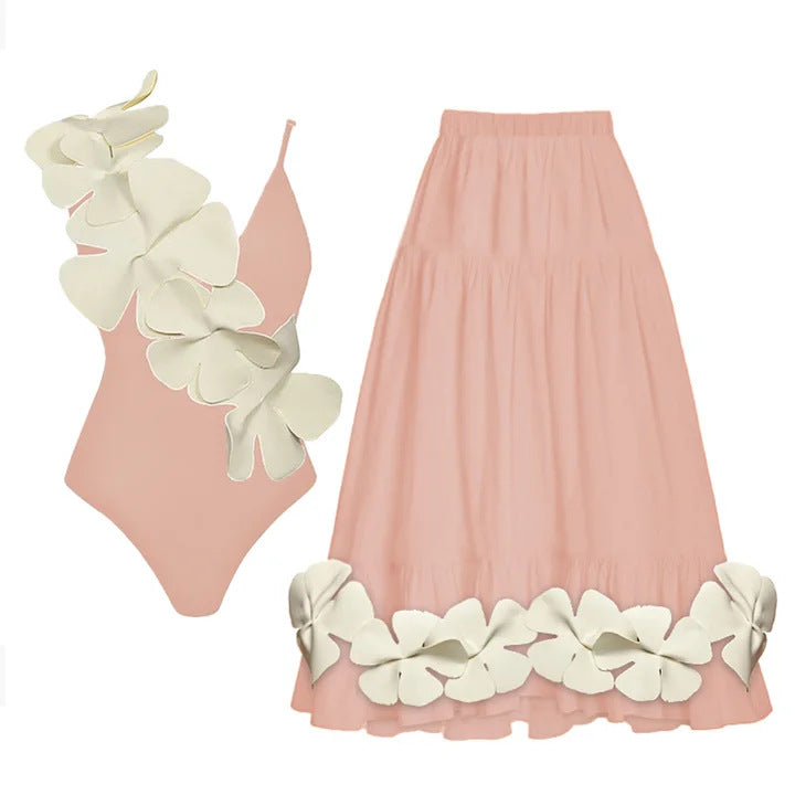 Damen eleganter Badeanzug mit floralem Design Drune