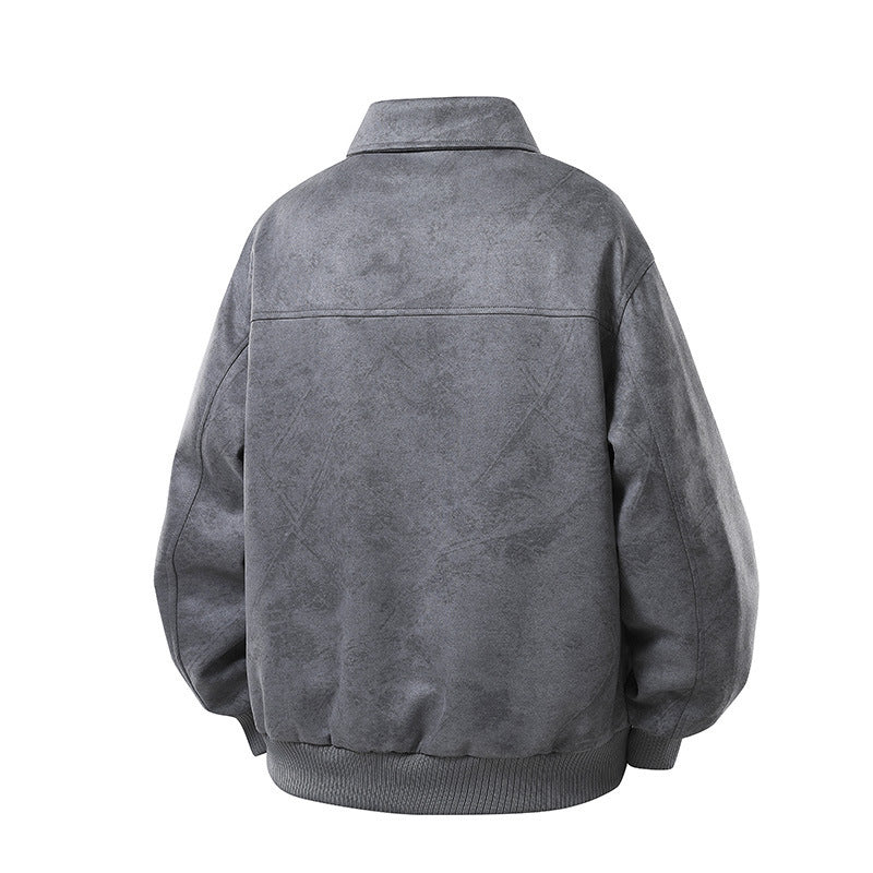 Herren Modische Retro-Lederjacke Drune
