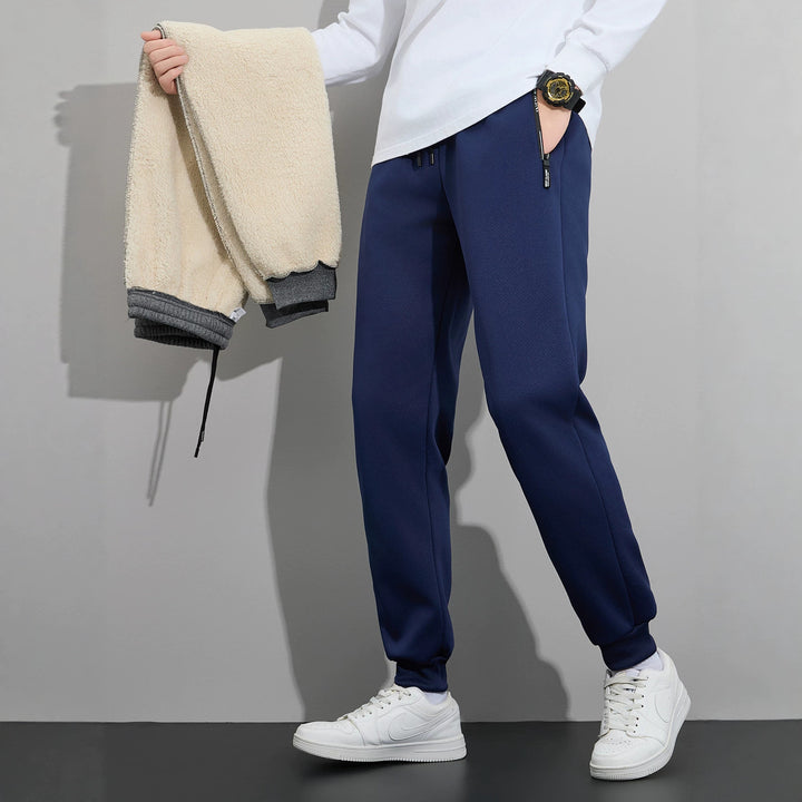 Herren Tapered Performance-Jogginghose mit elastischem Bund, Reißverschlusstaschen & gerippten Beinbündchen Drune