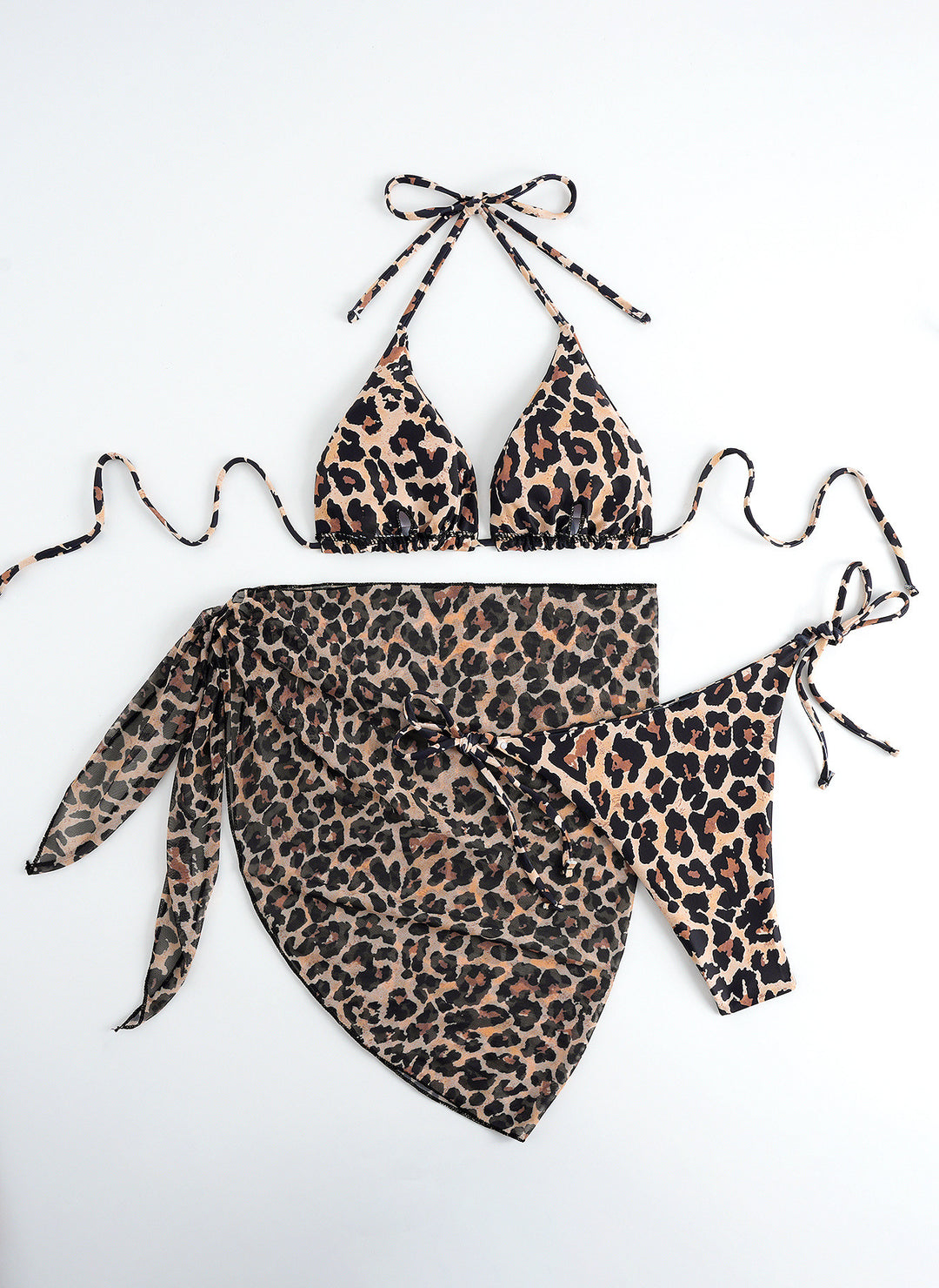 Damen Bikini-Set mit floralem Wickelrock Drune