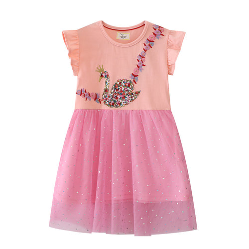 Mädchen Tüllkleid mit floralen Applikationen Drune