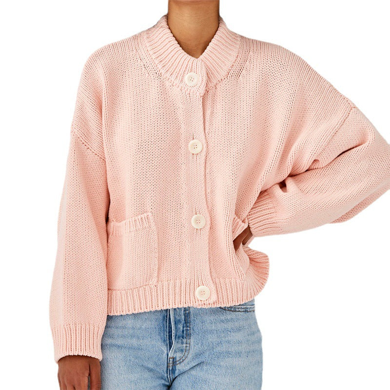 Damen Strickjacke im lässigen Schnitt mit Knopfdetails Drune