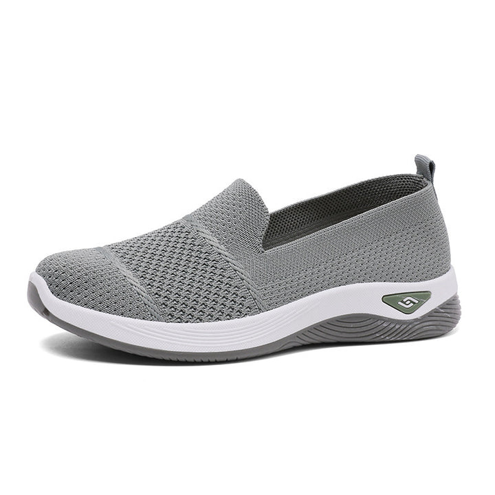 Damen nan gestrickter Slip-On Komfortsneaker mit sockenähnlicher Passform, atmungsaktivem Strickoberteil und stoßdämpfender EVA-Zwischensohle Drune
