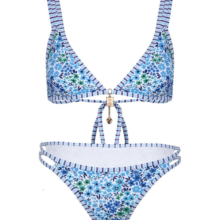 Damen Bikini-Set mit floralem Muster und verstellbaren Trägern Drune