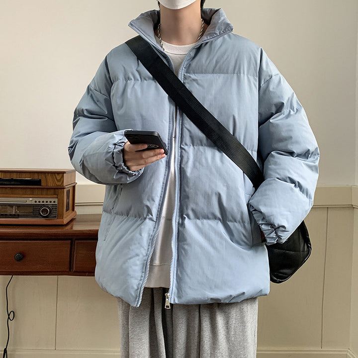Unisex Oversize Steppjacke mit hohem Stehkragen und Thermofutter Drune