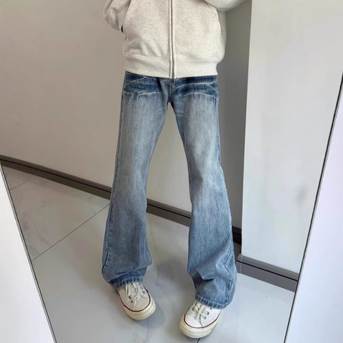 Damen Modische Flared Jeans Drune