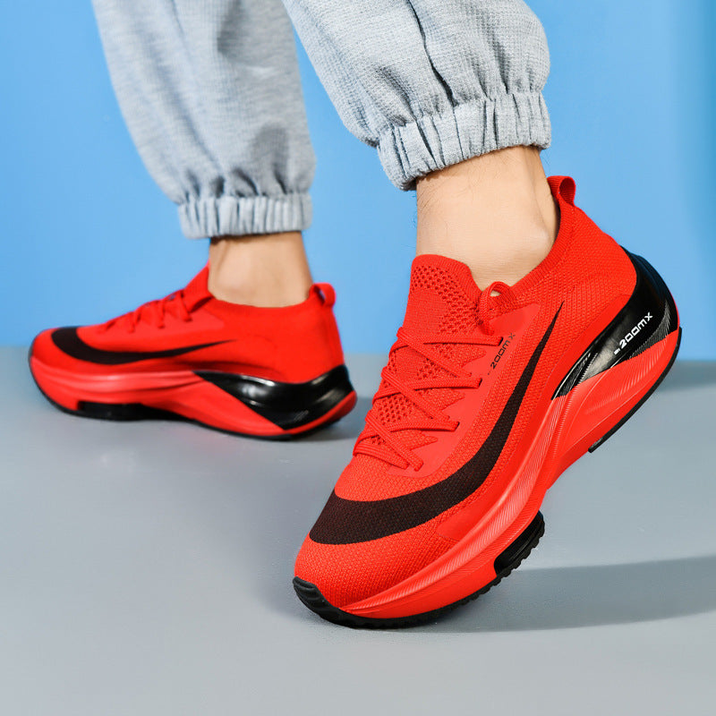 Unisex Performance-Laufschuh mit sockenähnlichem Strickschaft, sichtbarer Luftdämpfung und reaktionsfreudiger Zwischensohle Drune