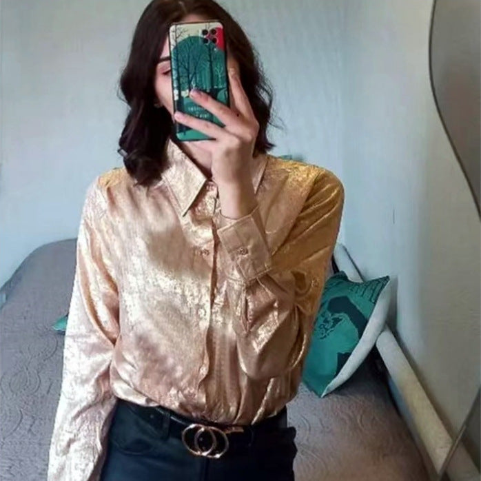 Damen modisches cropped Hemd mit Volantärmeln Drune
