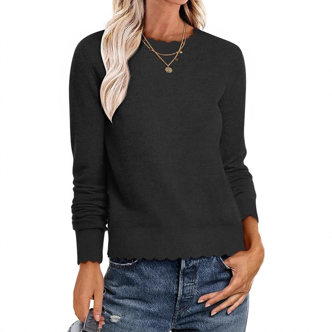 Damen Sweater mit Wellenkante Drune
