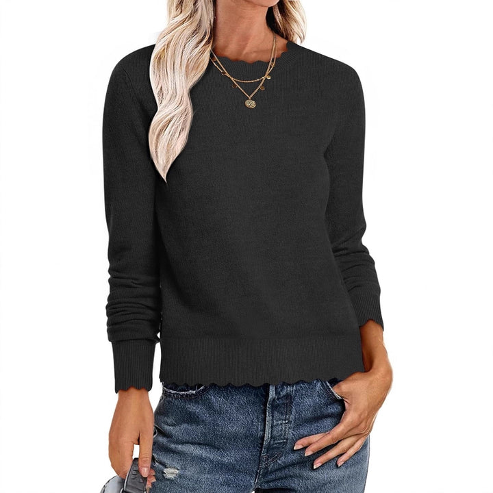 Damen Sweater mit Wellenkante Drune