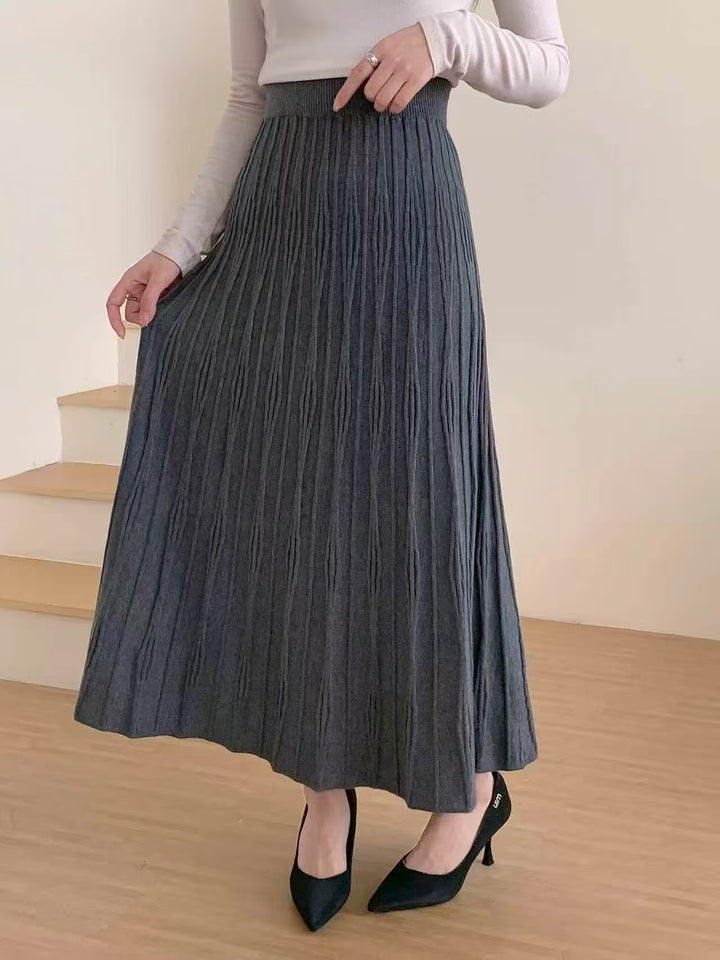 Damen Maxirock mit Plissee Drune