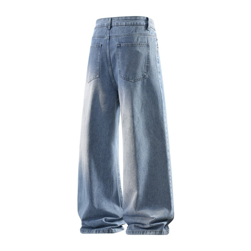 Damen Weite hochtaillierte Baggy-Jeans im Vintage-Look mit extra weitem Bein Drune