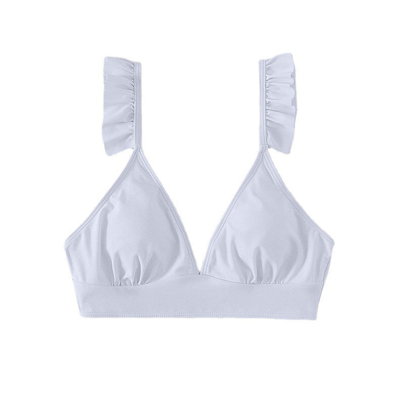 Damen Triangel-Bikini-Oberteil mit Rüschendetails Drune