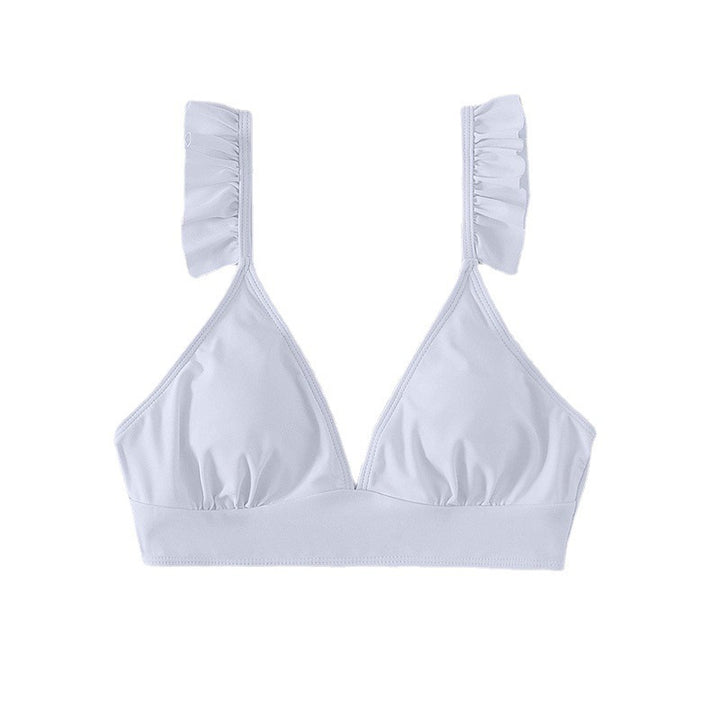 Damen Triangel-Bikini-Oberteil mit Rüschendetails Drune